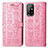 Funda de Cuero Cartera con Soporte Patron de Moda Carcasa S03D para Oppo A94 5G Rosa