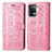 Funda de Cuero Cartera con Soporte Patron de Moda Carcasa S03D para Oppo F19 Pro Rosa