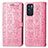 Funda de Cuero Cartera con Soporte Patron de Moda Carcasa S03D para Oppo Reno6 5G Rosa