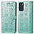 Funda de Cuero Cartera con Soporte Patron de Moda Carcasa S03D para Oppo Reno6 5G Verde