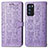 Funda de Cuero Cartera con Soporte Patron de Moda Carcasa S03D para Oppo Reno6 Pro 5G India Morado