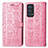 Funda de Cuero Cartera con Soporte Patron de Moda Carcasa S03D para Oppo Reno6 Pro 5G Rosa