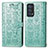 Funda de Cuero Cartera con Soporte Patron de Moda Carcasa S03D para Oppo Reno6 Pro 5G Verde