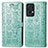 Funda de Cuero Cartera con Soporte Patron de Moda Carcasa S03D para Oppo Reno7 Pro 5G Verde