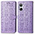 Funda de Cuero Cartera con Soporte Patron de Moda Carcasa S03D para Realme 10 Pro 5G Morado