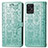 Funda de Cuero Cartera con Soporte Patron de Moda Carcasa S03D para Realme 8i Verde