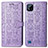 Funda de Cuero Cartera con Soporte Patron de Moda Carcasa S03D para Realme C11 (2021) Morado