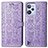 Funda de Cuero Cartera con Soporte Patron de Moda Carcasa S03D para Realme C31 Morado