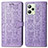 Funda de Cuero Cartera con Soporte Patron de Moda Carcasa S03D para Realme C35 Morado