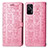 Funda de Cuero Cartera con Soporte Patron de Moda Carcasa S03D para Realme GT 5G Rosa