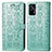 Funda de Cuero Cartera con Soporte Patron de Moda Carcasa S03D para Realme GT 5G Verde