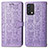 Funda de Cuero Cartera con Soporte Patron de Moda Carcasa S03D para Realme GT Master 5G Morado