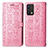 Funda de Cuero Cartera con Soporte Patron de Moda Carcasa S03D para Realme GT Master 5G Rosa