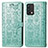 Funda de Cuero Cartera con Soporte Patron de Moda Carcasa S03D para Realme GT Master 5G Verde