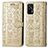 Funda de Cuero Cartera con Soporte Patron de Moda Carcasa S03D para Realme GT Neo 2T 5G Oro