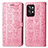 Funda de Cuero Cartera con Soporte Patron de Moda Carcasa S03D para Realme GT2 Pro 5G Rosa