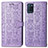 Funda de Cuero Cartera con Soporte Patron de Moda Carcasa S03D para Realme V11s 5G Morado