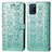 Funda de Cuero Cartera con Soporte Patron de Moda Carcasa S03D para Realme V11s 5G Verde