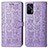 Funda de Cuero Cartera con Soporte Patron de Moda Carcasa S03D para Realme X7 Max 5G Morado