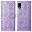 Funda de Cuero Cartera con Soporte Patron de Moda Carcasa S03D para Samsung Galaxy A03 Core Morado