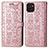 Funda de Cuero Cartera con Soporte Patron de Moda Carcasa S03D para Samsung Galaxy A03 Rosa