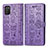 Funda de Cuero Cartera con Soporte Patron de Moda Carcasa S03D para Samsung Galaxy A03s Morado