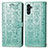 Funda de Cuero Cartera con Soporte Patron de Moda Carcasa S03D para Samsung Galaxy A04s Verde