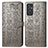 Funda de Cuero Cartera con Soporte Patron de Moda Carcasa S03D para Samsung Galaxy A05s Gris