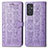 Funda de Cuero Cartera con Soporte Patron de Moda Carcasa S03D para Samsung Galaxy A05s Morado