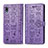 Funda de Cuero Cartera con Soporte Patron de Moda Carcasa S03D para Samsung Galaxy A10 Morado