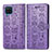 Funda de Cuero Cartera con Soporte Patron de Moda Carcasa S03D para Samsung Galaxy A12 5G Morado