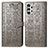 Funda de Cuero Cartera con Soporte Patron de Moda Carcasa S03D para Samsung Galaxy A13 4G Gris