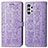 Funda de Cuero Cartera con Soporte Patron de Moda Carcasa S03D para Samsung Galaxy A13 4G Morado