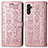 Funda de Cuero Cartera con Soporte Patron de Moda Carcasa S03D para Samsung Galaxy A13 5G Rosa