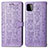 Funda de Cuero Cartera con Soporte Patron de Moda Carcasa S03D para Samsung Galaxy A22 5G Morado