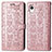 Funda de Cuero Cartera con Soporte Patron de Moda Carcasa S03D para Samsung Galaxy A22 5G SC-56B Rosa