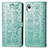 Funda de Cuero Cartera con Soporte Patron de Moda Carcasa S03D para Samsung Galaxy A22 5G SC-56B Verde