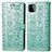 Funda de Cuero Cartera con Soporte Patron de Moda Carcasa S03D para Samsung Galaxy A22 5G Verde