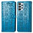Funda de Cuero Cartera con Soporte Patron de Moda Carcasa S03D para Samsung Galaxy A23 4G Azul
