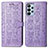 Funda de Cuero Cartera con Soporte Patron de Moda Carcasa S03D para Samsung Galaxy A23 4G Morado