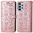 Funda de Cuero Cartera con Soporte Patron de Moda Carcasa S03D para Samsung Galaxy A23 4G Rosa