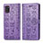 Funda de Cuero Cartera con Soporte Patron de Moda Carcasa S03D para Samsung Galaxy A31 Morado