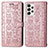 Funda de Cuero Cartera con Soporte Patron de Moda Carcasa S03D para Samsung Galaxy A33 5G Oro Rosa