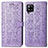 Funda de Cuero Cartera con Soporte Patron de Moda Carcasa S03D para Samsung Galaxy A42 5G Morado