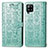 Funda de Cuero Cartera con Soporte Patron de Moda Carcasa S03D para Samsung Galaxy A42 5G Verde