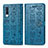 Funda de Cuero Cartera con Soporte Patron de Moda Carcasa S03D para Samsung Galaxy A50S Azul