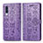 Funda de Cuero Cartera con Soporte Patron de Moda Carcasa S03D para Samsung Galaxy A50S Morado