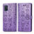 Funda de Cuero Cartera con Soporte Patron de Moda Carcasa S03D para Samsung Galaxy A51 5G Morado