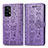 Funda de Cuero Cartera con Soporte Patron de Moda Carcasa S03D para Samsung Galaxy A52 4G Morado