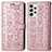 Funda de Cuero Cartera con Soporte Patron de Moda Carcasa S03D para Samsung Galaxy A53 5G Rosa